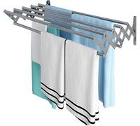 Corde à Linge Murale Extensible, Porte-vêtements De Style Accordéon, Vêtements Peu Encombrants, Séchoir à Chevaux, Porte-Serviettes Accordéon Intérieur Et Extérieur, Silver, 100cm