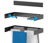 Corde à linge murale pour sèche-linge - Montage mural - En aluminium de qualité supérieure - Pour l'intérieur et l'extérieur - 80 cm (anthracite)