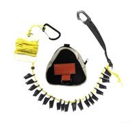 Corde à Linge Portable 10M Réfléchissante avec 20 Pinces(Black 10m)