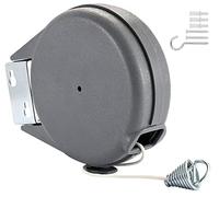 Corde à Linge Rétractable 15 Mètres,Doweiss Corde à Linge Extensible à Fixer Murale pour Intérieur et Extérieur Séchoir Fils Etendoirs Réglable à 15M