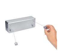 Corde à Linge Rétractable, 4M Double Cable Corde Cintre à Linge Extensible Fil d'acier Inoxydable, 15kg Capacité de Charge Vêtements Invisibles 2 Cordes de Séchage Balcon Intérieur étendoir (Éclat)