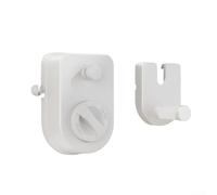 Corde à linge rétractable conçue pour l'intérieur et l'extérieur avec mécanisme de verrouillage pour éviter l'affaissement au fil du temps (blanc)