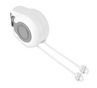 Corde à linge rétractable d'extérieur, double ligne de lavage rétractable de 42,65 pieds Ligne de séchage de vêtements Sèche-linge extensible fixé au mur pour suspendre des vêtements humides ou secs