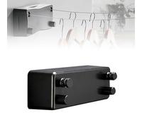 Corde à linge rétractable pour intérieur ou extérieur - Fil à linge extérieur - Double corde de 5,2 m - Fixation murale - Très résistante