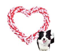 Corde à mâcher pour chien, corde à mâcher agressive, jouet en corde en forme de cœur, jouets à mâcher pour chien, jouets pour animaux domestiques, jouet de Saint-Valentin pour chiot