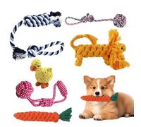 Corde à nœuds pour chien - Lot de 6 jouets dents pour chiots drôle | Corde à nœuds pour petits, moyens, grands chiens mordeurs | Pour petites, moyennes, grandes races, intérieur, extérieur, maison, ja