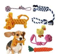 Corde à nœuds pour chien | Lot de 6 jouets dents pour chiots drôle,Corde à nœuds pour petits, moyens, grands chiens mordeurs | Petites/grandes races, mâcheurs agressifs: enrichissement, stimulation an
