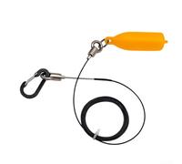 Corde à poisson avec câble en acier inoxydable enduit résistant Flotteurs en mousse PVC orange vif et clip à dégagement rapide (4 m)
