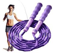 Corde à sauter avec perles - Corde à sauter réglable de 2,4 m - Poignées ergonomiques ABS PVC - Entraînement de vitesse durable - Parfaite pour les , l'entraînement, la gym, l'école, le sport