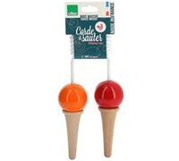 Corde à sauter avec poignées en bois - Modèle glace bi-goût - Rouge Rouge