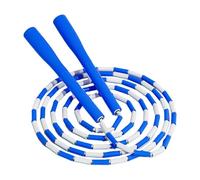 Corde À Sauter Bambou - Modèle Perles Réglable | Longueur 2,8m, Poignées Lisses Dures Bambou, Perles TPE+PP, Pour, Tout-petits, Collégiens, Garçons, Filles, Adulte, Forme Aérobie, Intérieur Ex