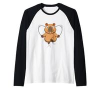 Corde à Sauter Capybara Dessin animé Mignon Cochon d'eau Fitness Design Manche Raglan