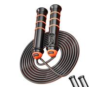 Corde à sauter colorée lestée qui ne s'emmêle pas pour l'entraînement physique des adultes, comptable, amovible et réglable en fil d'acier