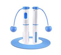 Corde à Sauter, Corde À Sauter D'entraînement De Forme Physique Réglable Avec L'exercice Pondéré Compteur Calories Exercice Activités De Plein Air(Blue)