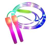 Corde à sauter : corde d'autel avec lumière LED de 99 pouces, cordes pour exercices brillantes de longueur réglable, équipement rechargeable pour exercices antidérapants, accessoires D