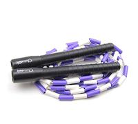 Corde à sauter de sport avec perles Freestyle - Longueur réglable, Violett/Weiss