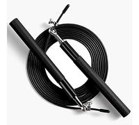 Corde à sauter de vitesse - Roulement à billes pivotant à 360° - Corde réglable avec revêtement en acier - Poignée antidérapante en aluminium - Entraînement de fitness, boxe, exercices de sport