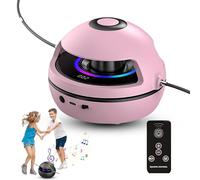 Corde à sauter électrique pour enfants de 1 à 10 personnes - Avec télécommande - Avec Bluetooth et compteur d'affichage LED - Cadeau amusant pour enfants (rose)