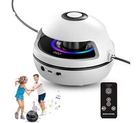 Corde à sauter électronique automatique - 10 vitesses 70-160 tr/min, compteur LED et musique Bluetooth, corde à sauter intelligente avec télécommande, lumineuse pour enfants et adultes (blanc)