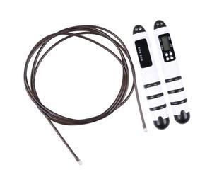 Corde à Sauter Électronique Professionnelle, Poignées Antidérapantes | Chip Magnétron Solide, Format Portable, ABS Noir, pour Exercice et Sports à Domicile