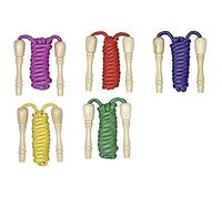 GOKI Corde à sauter de 2m45 avec manche en bois violette Noir G