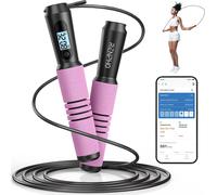 Corde À Sauter Intelligente Avec Compteur,Corde À Sauter Sans Fil Réglable,App Données D'analyse,Corde A Sauter Fitness Homme Femmes Enfants,Crossfit Équipement D'entraînement.[K7]
