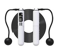 Corde à sauter intelligente, design filaire et sans fil 2 en 1 avec écran HD, rechargeable de type C, longueur réglable et poignées lestées pour suivi de fitness, entraînement cardio et entraînement