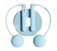 Corde à sauter lestée 2 en 1 avec compteur intelligent saute dans des intervalles de 60 s et poignées antidérapantes en caoutchouc pour l'entraînement (C-bleu)