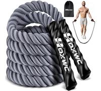 Corde à sauter lestée pour adultes avec prise en main confortable et sac de transport - Meilleures cordes à flux lourd pour l'entraînement afin d'améliorer l'endurance, la force et la forme physique