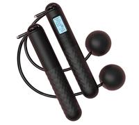 Corde à sauter lestée pour fitness | Corde à sauter lestée réglable sans fil - Comptage numérique, poids à balle pour homme et femme