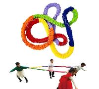 Corde à sauter longue - Corde élastique de sport colorée | Outil d'entraînement de résistance à l'étirement | Bande élastique coopérative pour exercices, cordes pour activités