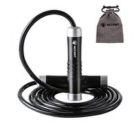 Corde à sauter lourde 1LB, 9 MM/3 Meter Réglable Rope Pour Entraînement, Crossfit, Fitness, Boxe, MMA, Gym - Accessoire Cardio Idéal pour Maigrir, Brûler des Calories, Se Muscler