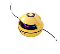 Corde à sauter musicale lumineuse à LED avec haut-parleur intégré 70-160 tr/min Vitesse réglable pour enfants et adultes Entraînement à domicile (Jaune)