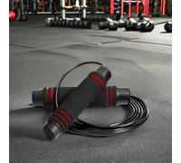 Corde à Sauter, Poignée en Mousse Antidérapante, Outil de Fitness et de Musculation pour Adultes et Enfants pour Faire de l'Exercice à la Maison, Noir