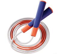 Corde à sauter pour enfants de 2,8 m avec segments perlés, ajustement réglable, poignées texturées antidérapantes et structure aérodynamique en PVC PP (G)