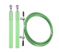 Corde à sauter rapide avec poignée en alliage d'aluminium pour salles de sport, cardio, fitness et entraînement (vert)