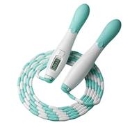 Corde à sauter réglable avec compteur, corde à sauter segmentée longueur douce pour exercices de fitness pour adultes, hommes et femmes, conçue pour tous les niveaux et utilisation en intérieur