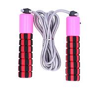 Corde à Sauter Réglable avec Compteur Électronique, Poignées en Mousse Confortables, Corde en Caoutchouc Résistante - Compteur Précis, Poignées Antidérapantes, Exercice Polyvalen (Rouge)