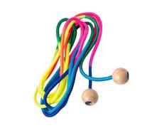 Corde à sauter réglable en longueur avec motif arc-en-ciel, jeux d'équipe de remise en forme, poignée antidérapante, poignée en bois, corde à sauter de vitesse