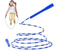 Corde à sauter réglable en perles 2,8 m 130 g TPE+PP, poignée de 20,5 cm pour , étudiants, adultes, fitness, aérobic, intérieur et extérieur, 280 x 20,5 cm