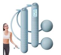 Corde à sauter sans fil avec compteur, corde à sauter sans fil avec poids réglable, corde à sauter numérique intelligente avec écran LED, équipement d'entraînement à la maison pour femme