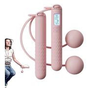 Corde à sauter sans fil avec compteur, corde à sauter sans fil avec poids réglable, corde à sauter numérique intelligente avec écran LED, équipement d'entraînement à la maison pour femme