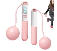 Corde à sauter sans fil avec compteur, corde à sauter sans fil pour adultes, cordes à sauter numériques intelligentes réglables avec balle de gravité, équipement d'entraînement à la maison pour homme