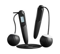 Corde à sauter sans fil, corde à sauter sans fil - Corde à sauter sans fil avec corde à sauter,Fournitures de sport avec écran LCD pondéré réglable pour enfants et adultes