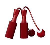 Corde à sauter sans fil pour exercices de fitness pour enfants Diamètre de la boule 3,2 cm Rouge Diamètre de la boule 3,2 cm Rouge 13,4 x 3,3 cm