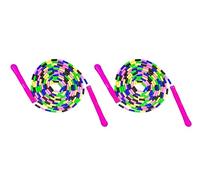 Corde a Sauter Scolaire Réglable Fitness Workout Corde À Sauter 2Pack 5M Longue Segmentée Perlée DIY Entraînement