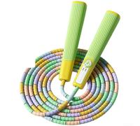 Corde à sauter segmentée pour enfants de 2,8 m conçue avec poignée antidérapante, cordon anti-nœuds et profil de corde conique à faible résistance au vent (C)