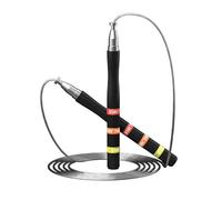 Corde à sauter Speed Rope,Suuwwn Corde à sauter Crossfit pour homme/femme/enfant Poignée durable en silicone et métal corde à sauter pour adulte