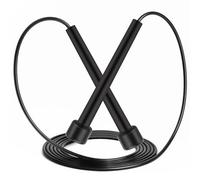 Corde a sauter sport, Corde à Sauter, Corde à Sauter Réglable pour Fitness, Crossfit, Sport, Boxe, GYM -2.8M (Noir)