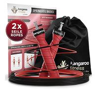 Corde a Sauter Sport Crossfit avec Corde de Rechange Sac et Plan d'exercice rouge - Crossrope Jump Skipping Rope - Corde à Sauter Crossfit Boxe Sport - Cordes à Sauter Cordes a Sauter Sport Crossfit